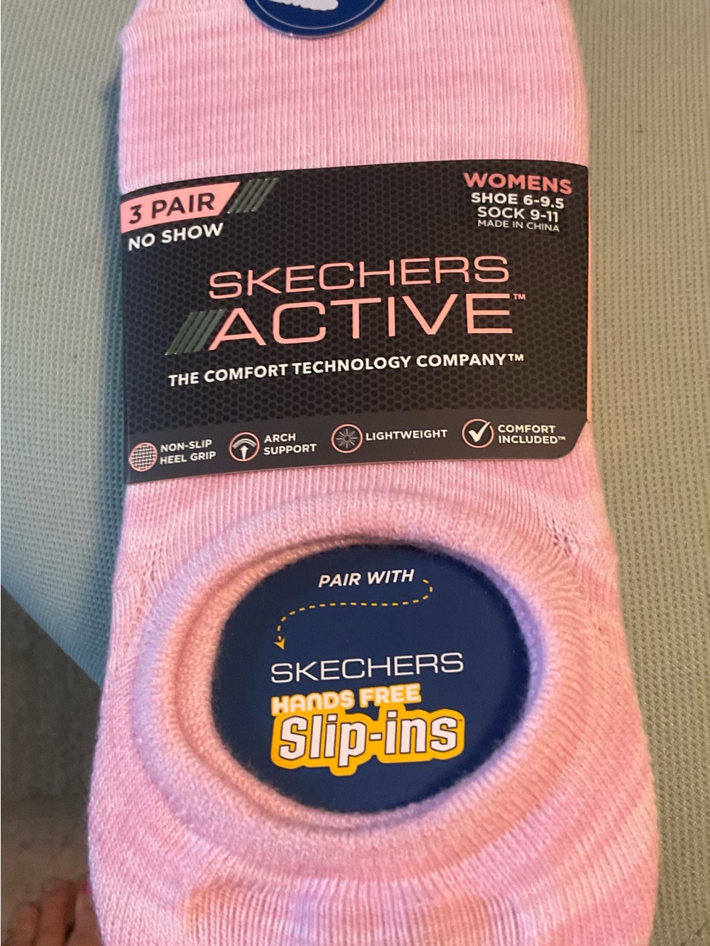 Skechers Active Women's No-Show Socks Sz 9 - 11 New